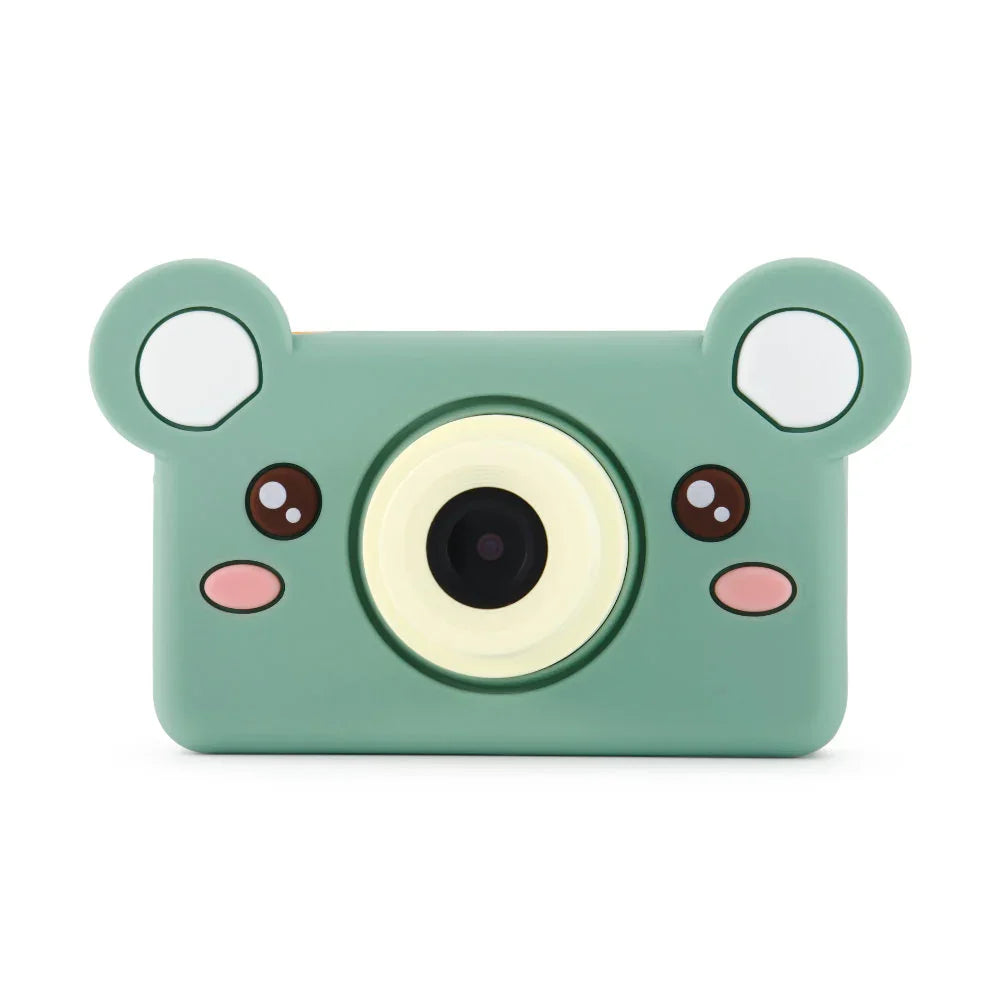 Front view of the kiimento Model C kids digital camera in Bear design