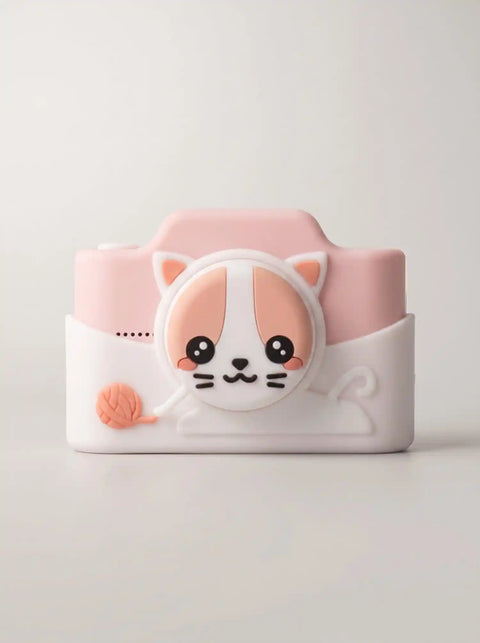kiimento Cat Digital Camera Model K – Meowie the Cat kids touchscreen camera with pink silicone case for ages 5 to 8