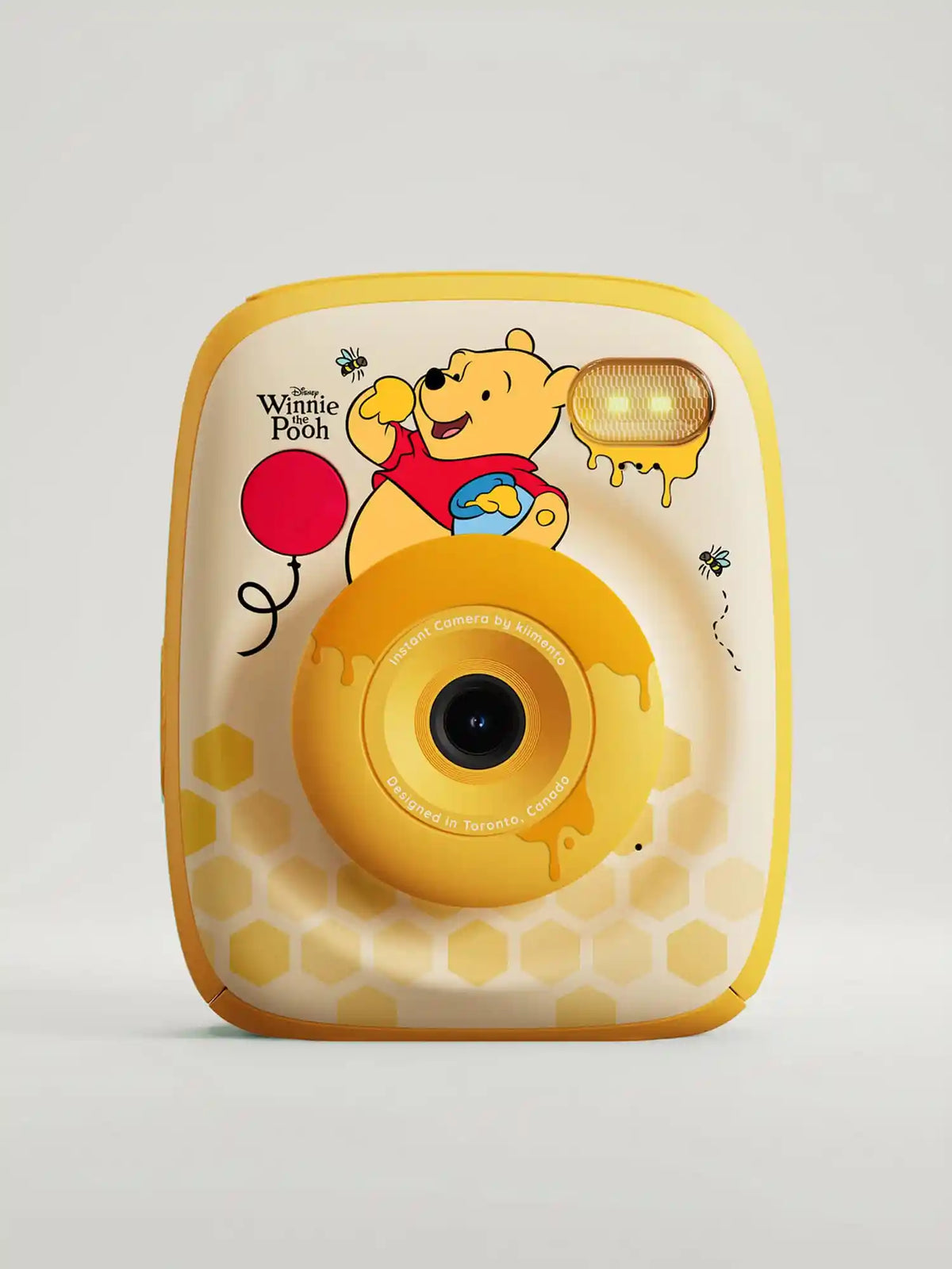kiimento Disney Winnie the Pooh Print Pro Camera Model P2 – honey-themed instant print digital camera for kids